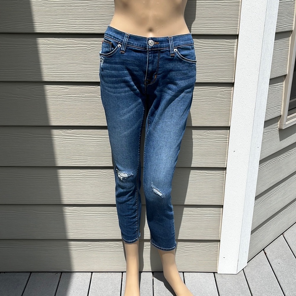 HUDSON | Krista Super Skinny Distressed Crop Jeans